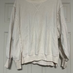 American Eagle Outfitters Cream Crew Neck Sweater